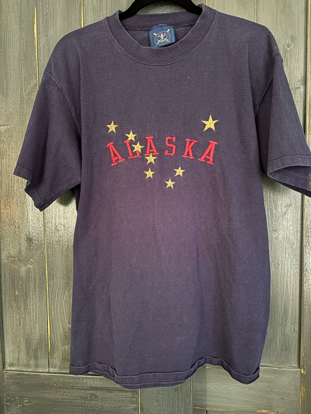 Vintage 80’s Oarsman Alaska Embroidered 🌟✨Stars Men’s Tee - Navy